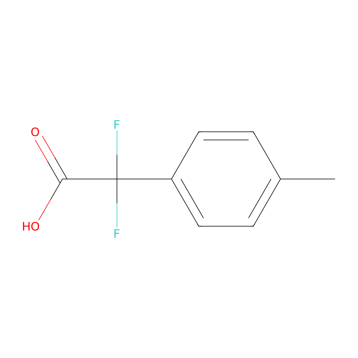 2,2-Difluoro-2-(4-methylphenyl)acetic acid molecular structure, CAS 131323-10-9