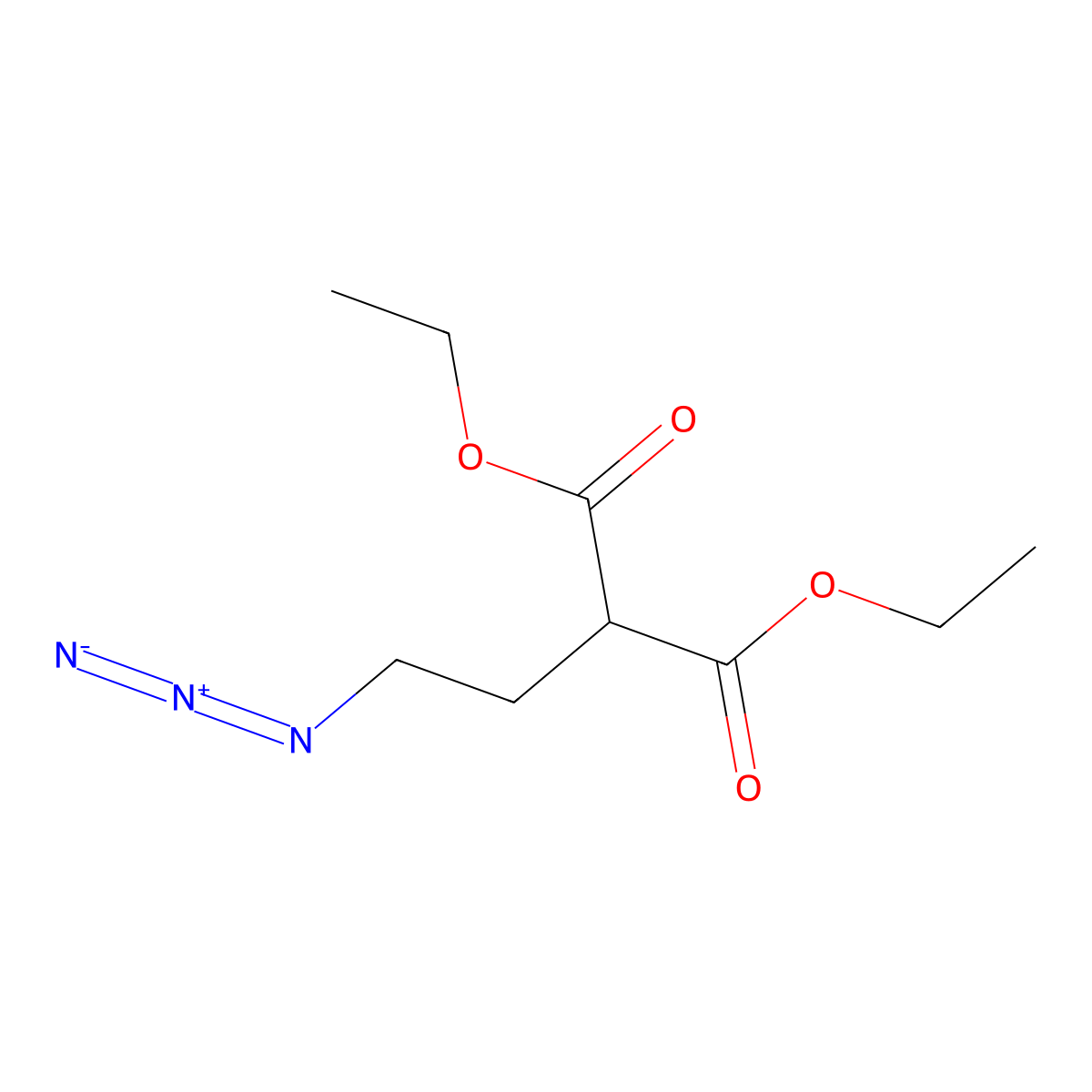 1,3-Diethyl 2-(2-azidoethyl)propanedioate molecular structure, CAS 131325-86-5
