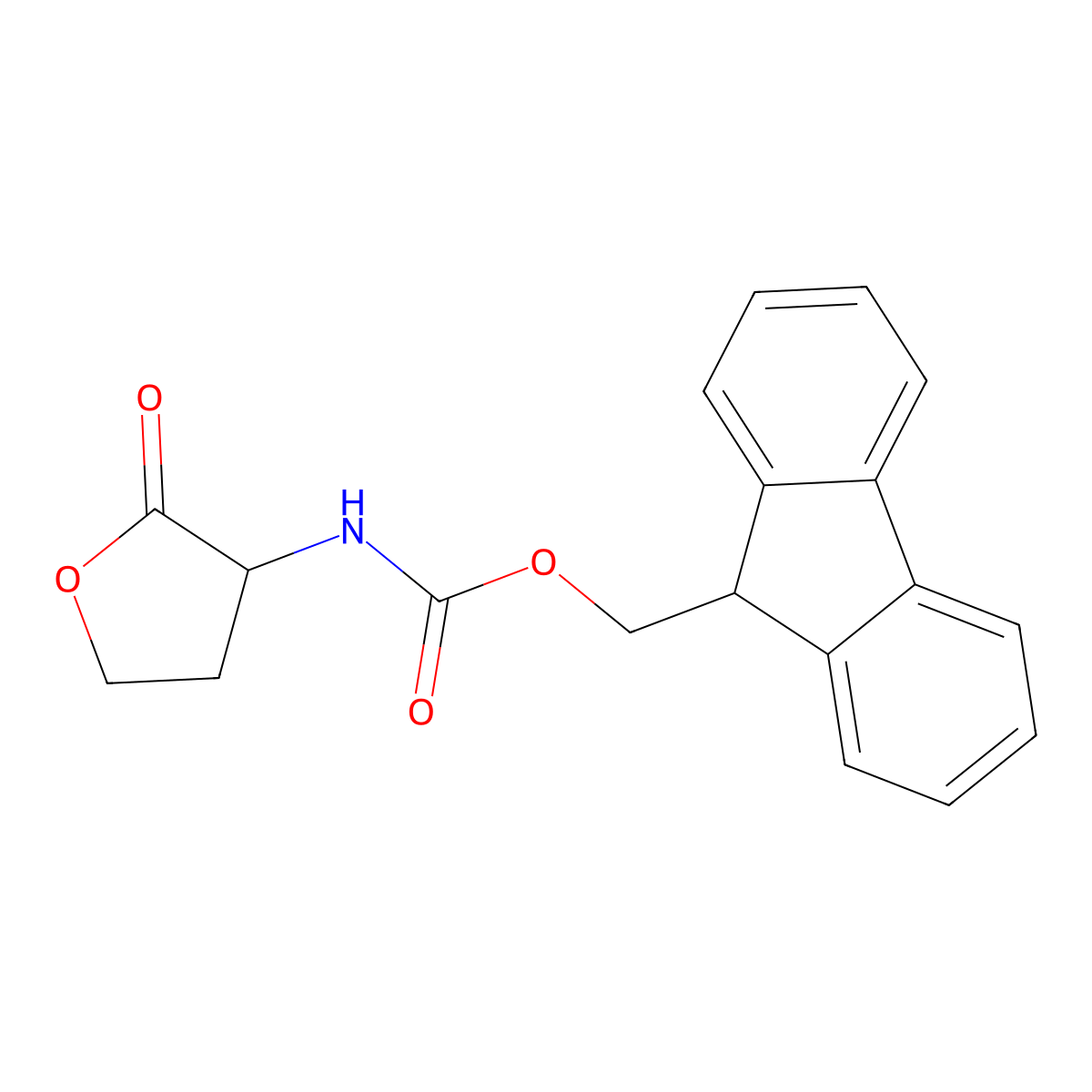 (9H-Fluoren-9-yl)methyl (2-oxotetrahydrofuran-3-yl)carbamate molecular structure, CAS 1313254-59-9