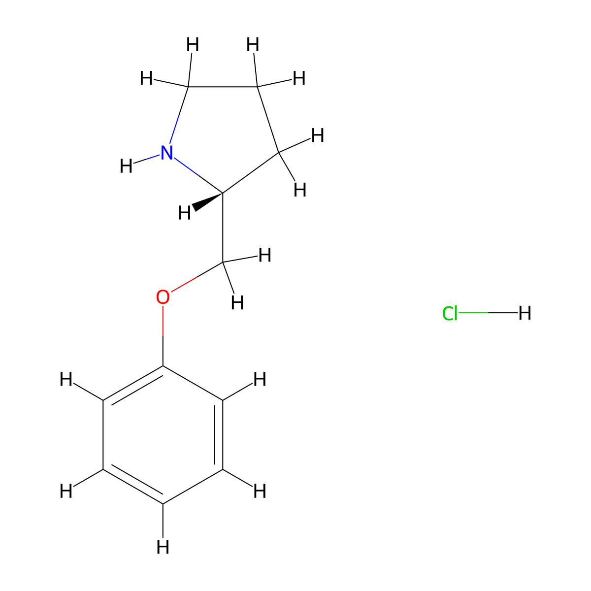 (R)-2-(phenoxymethyl)pyrrolidine hydrochloride molecular structure, CAS 1313254-92-0