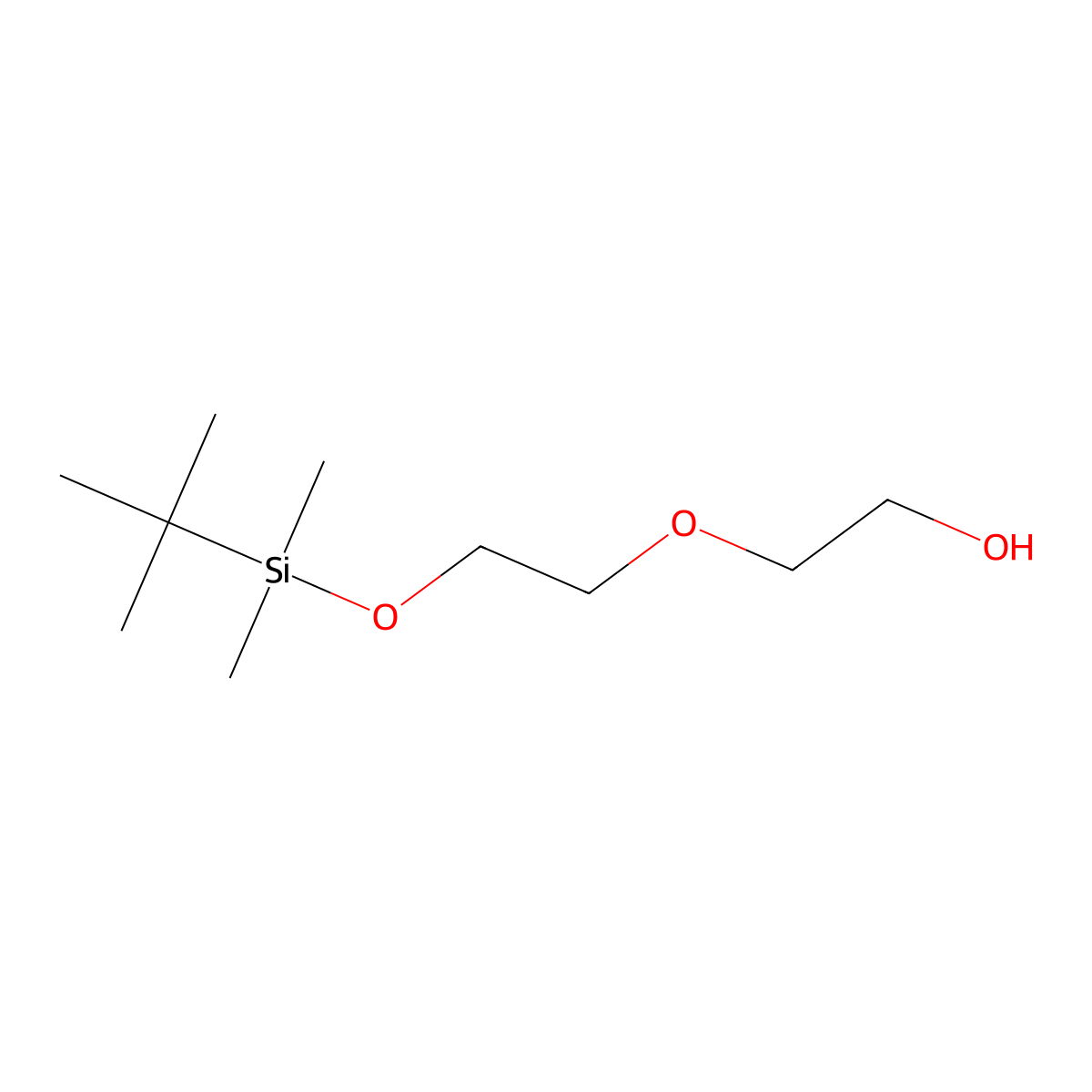 2-(2-((Tert-butyldimethylsilyl)oxy)ethoxy)ethanol molecular structure, CAS 131326-39-1