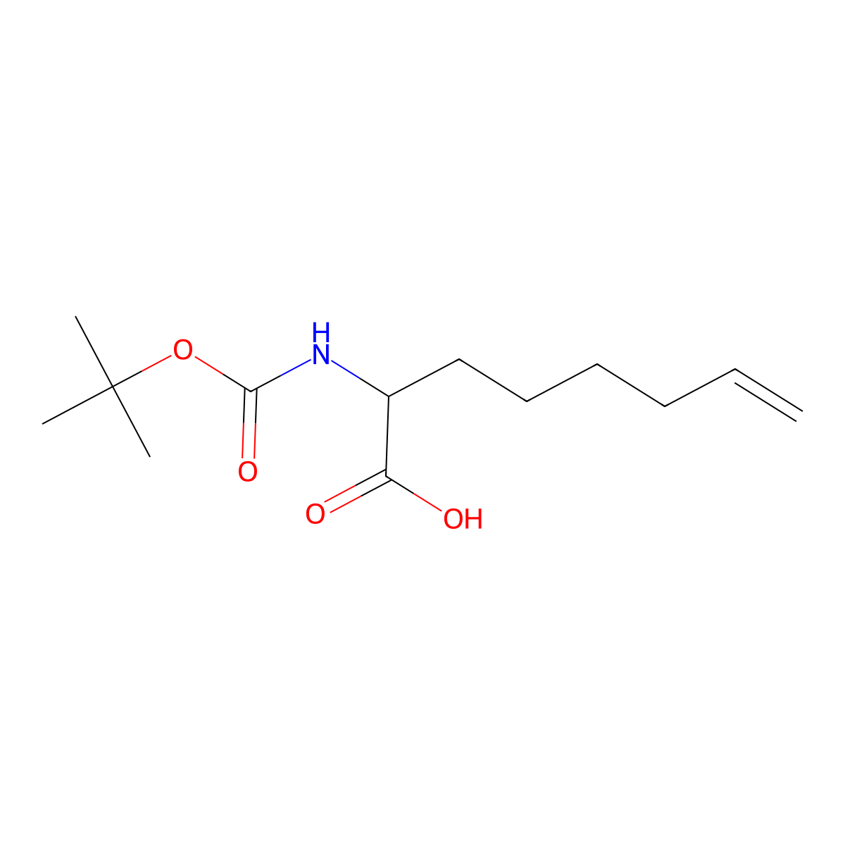 2-(Boc-amino)oct-7-enoic acid molecular structure, CAS 1313274-93-9
