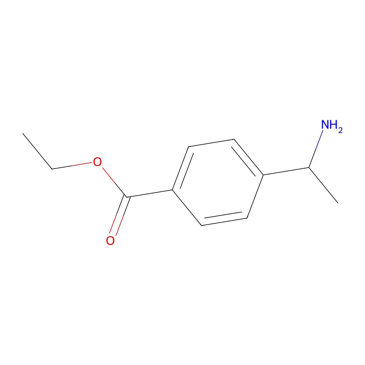 (R)-Ethyl 4-(1-aminoethyl)benzoate molecular structure, CAS 1313277-75-6