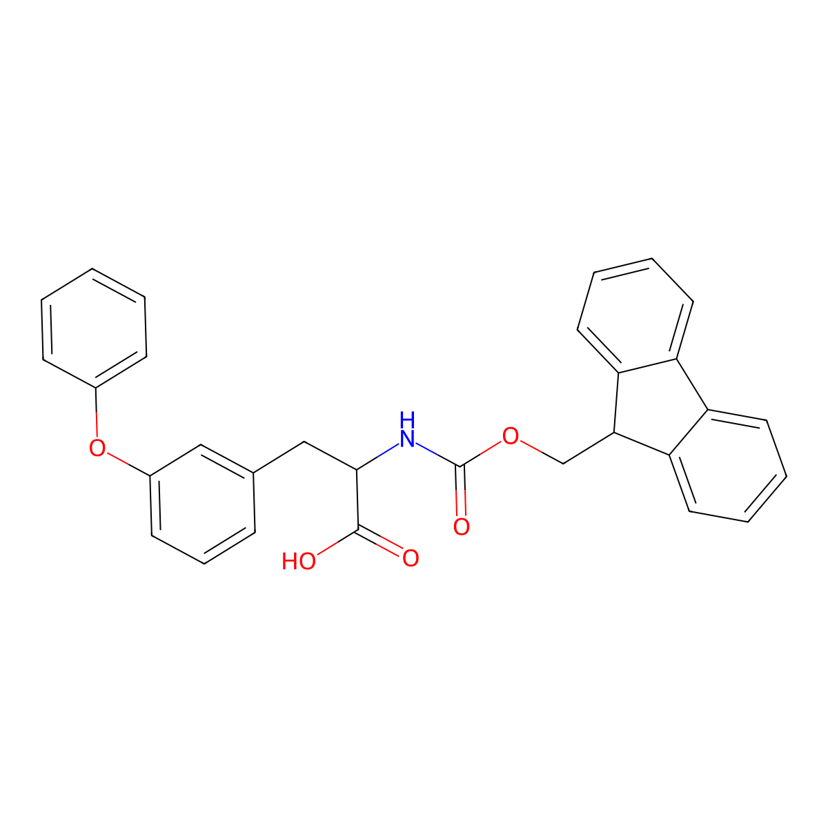 Fmoc-3-Phenoxy-L-phenylalanine molecular structure, CAS 1313277-83-6