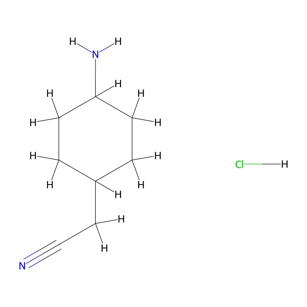 2-(trans-4-Aminocyclohexyl)acetonitrile Hydrochloride molecular structure, CAS 1313279-48-9