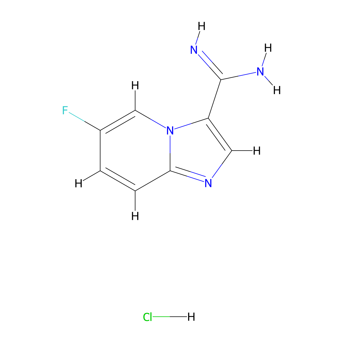 6-Fluoroimidazo[1,2-a]pyridine-3-carboximidamide hydrochloride molecular structure, CAS 1313279-62-7