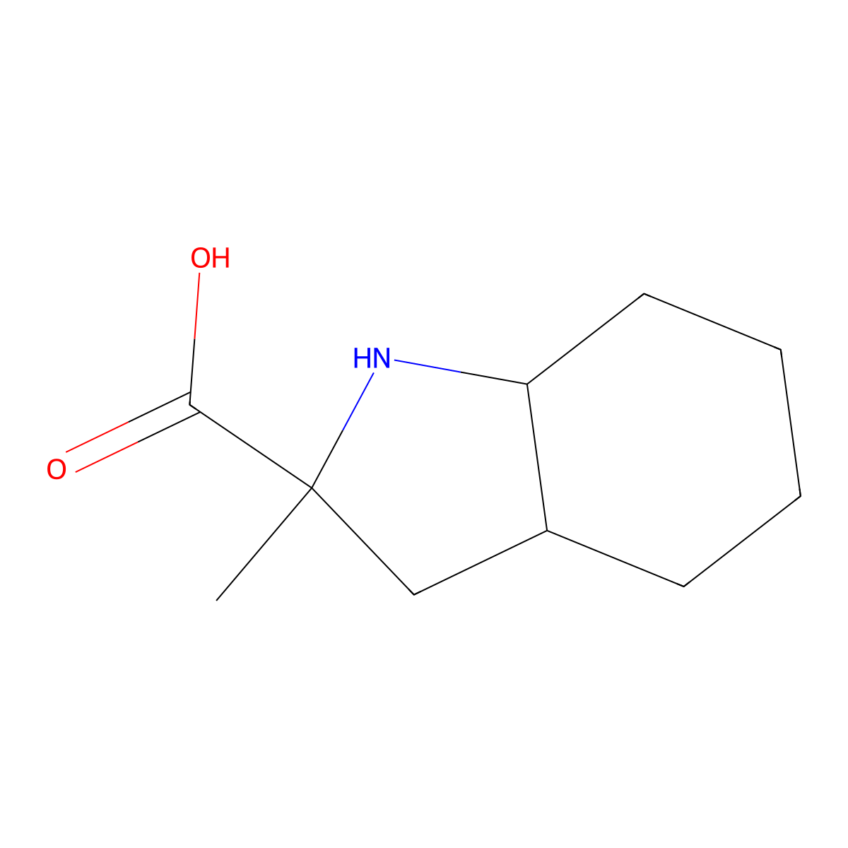 (2S)-2-Methyloctahydro-1H-indole-2-carboxylic acid molecular structure, CAS 1313282-10-8