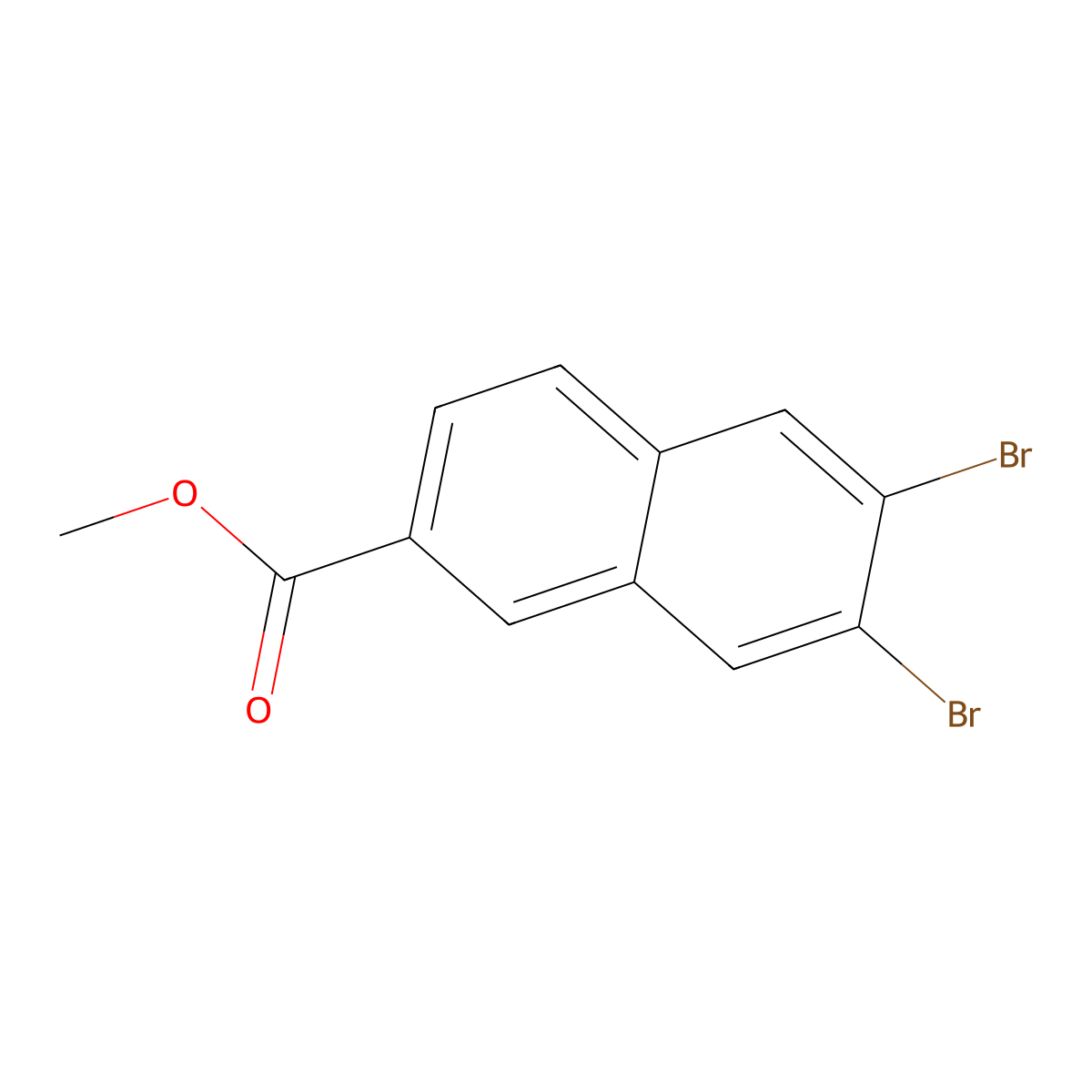 Methyl 6,7-dibromo-2-naphthoate molecular structure, CAS 131331-18-5