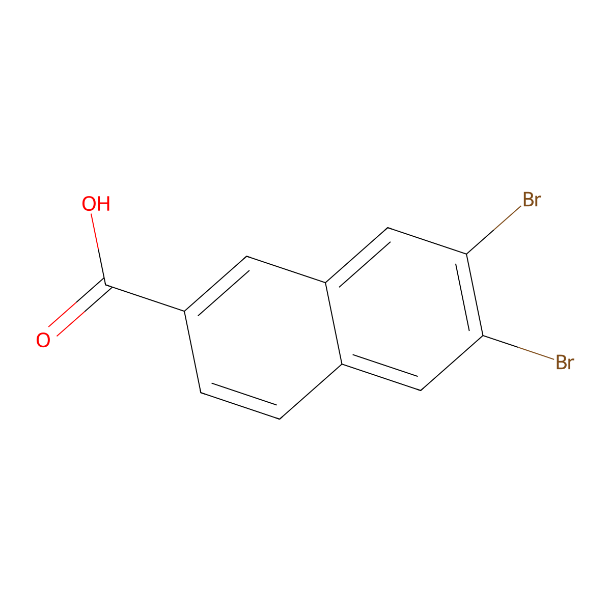 6,7-Dibromo-2-naphthoic acid molecular structure, CAS 131331-19-6