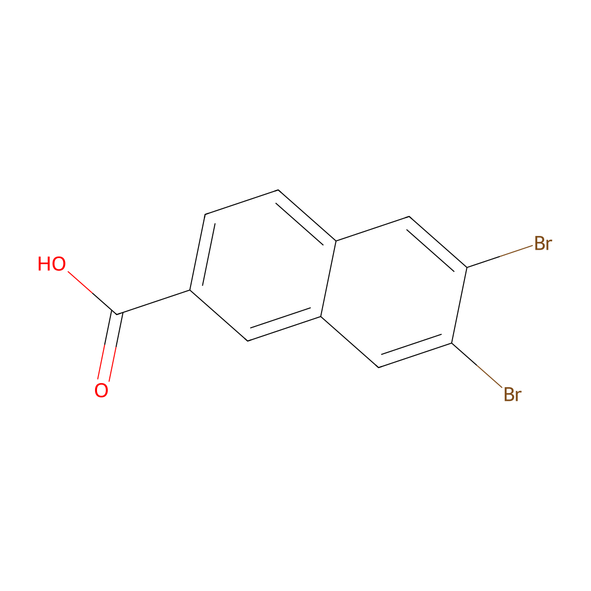 6,7-Dibromo-2-naphthoic acid molecular structure, CAS 131331-19-6