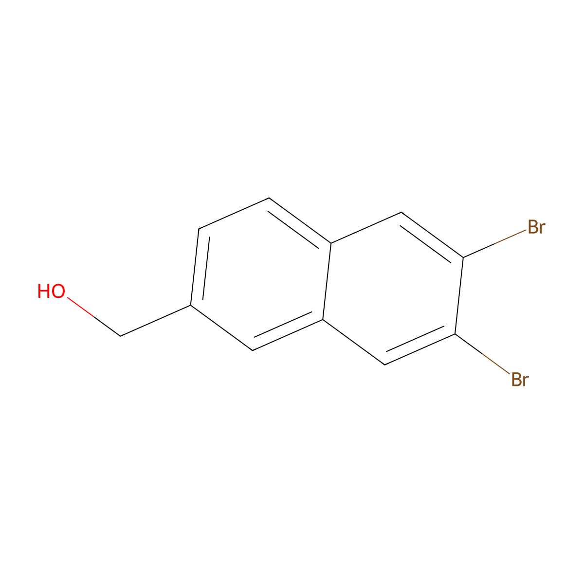 (6,7-Dibromonaphthalen-2-yl)methanol molecular structure, CAS 131331-20-9