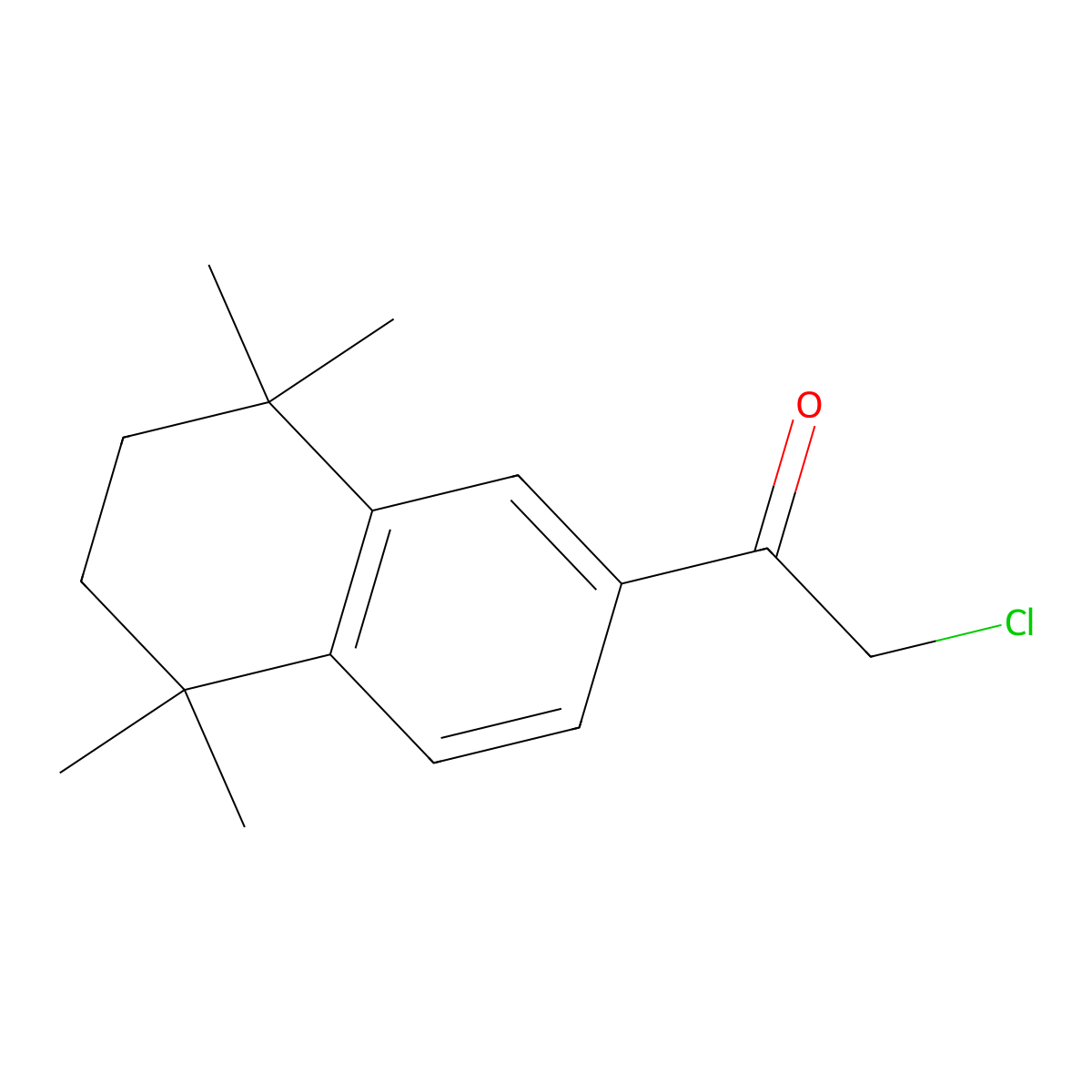 2-Chloro-1-(5,6,7,8-tetrahydro-5,5,8,8-tetramethyl-2-naphthalenyl)ethanone molecular structure, CAS 131331-89-0