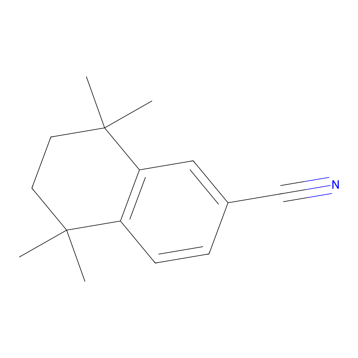 5,5,8,8-Tetramethyl-5,6,7,8-tetrahydronaphthalene-2-carbonitrile molecular structure, CAS 131331-98-1