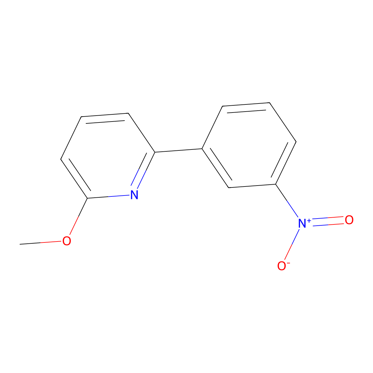 2-Methoxy-6-(3-nitrophenyl)pyridine molecular structure, CAS 1313359-04-4