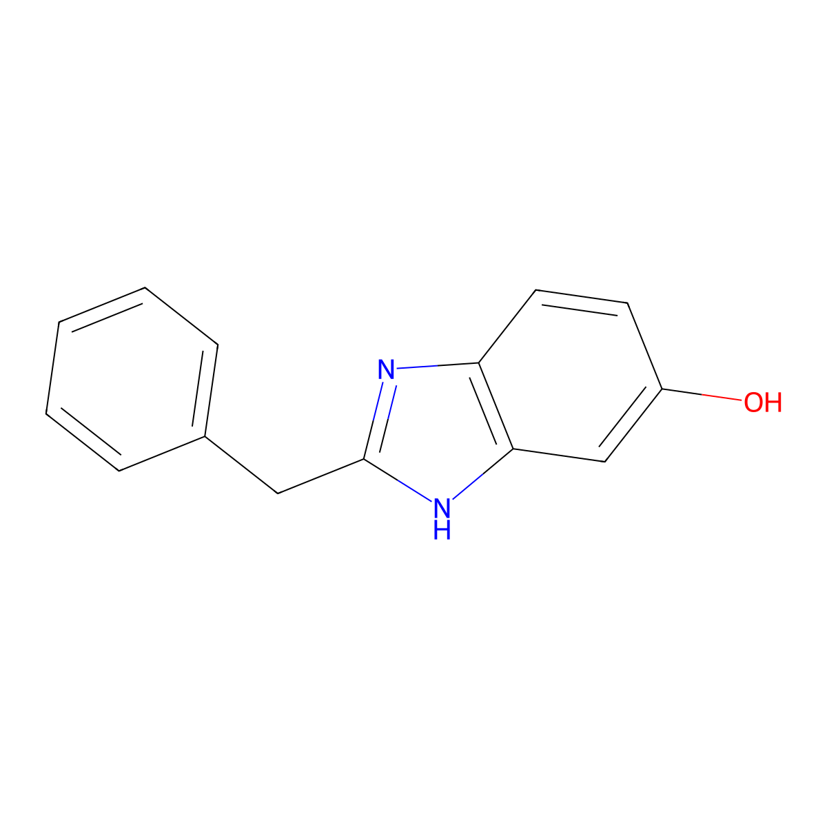 1H-Benzimidazol-5-ol, 2-(phenylmethyl)- molecular structure, CAS 131336-23-7