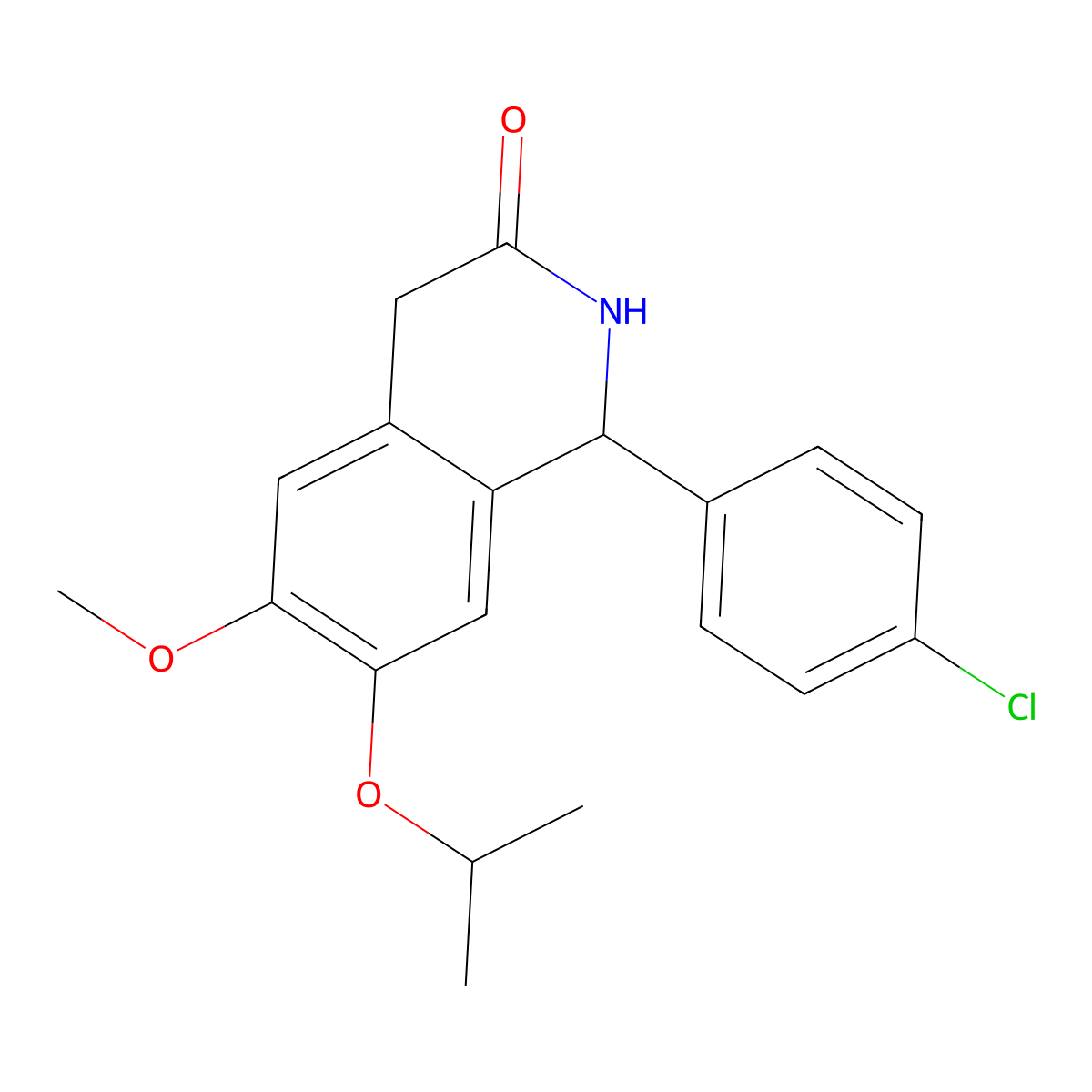 1-(4-Chlorophenyl)-7-isopropoxy-6-methoxy-1,2-dihydroisoquinolin-3(4H)-one molecular structure, CAS 1313366-29-8
