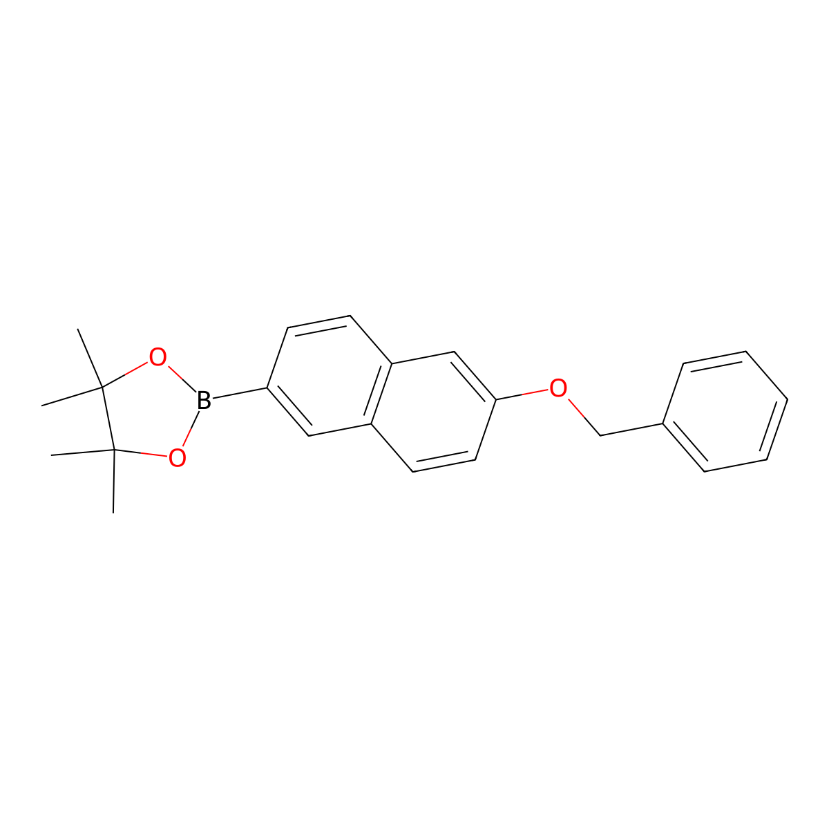 2-[6-(Benzyloxy)naphthalen-2-yl]-4,4,5,5-tetramethyl-1,3,2-dioxaborolane molecular structure, CAS 1313367-62-2