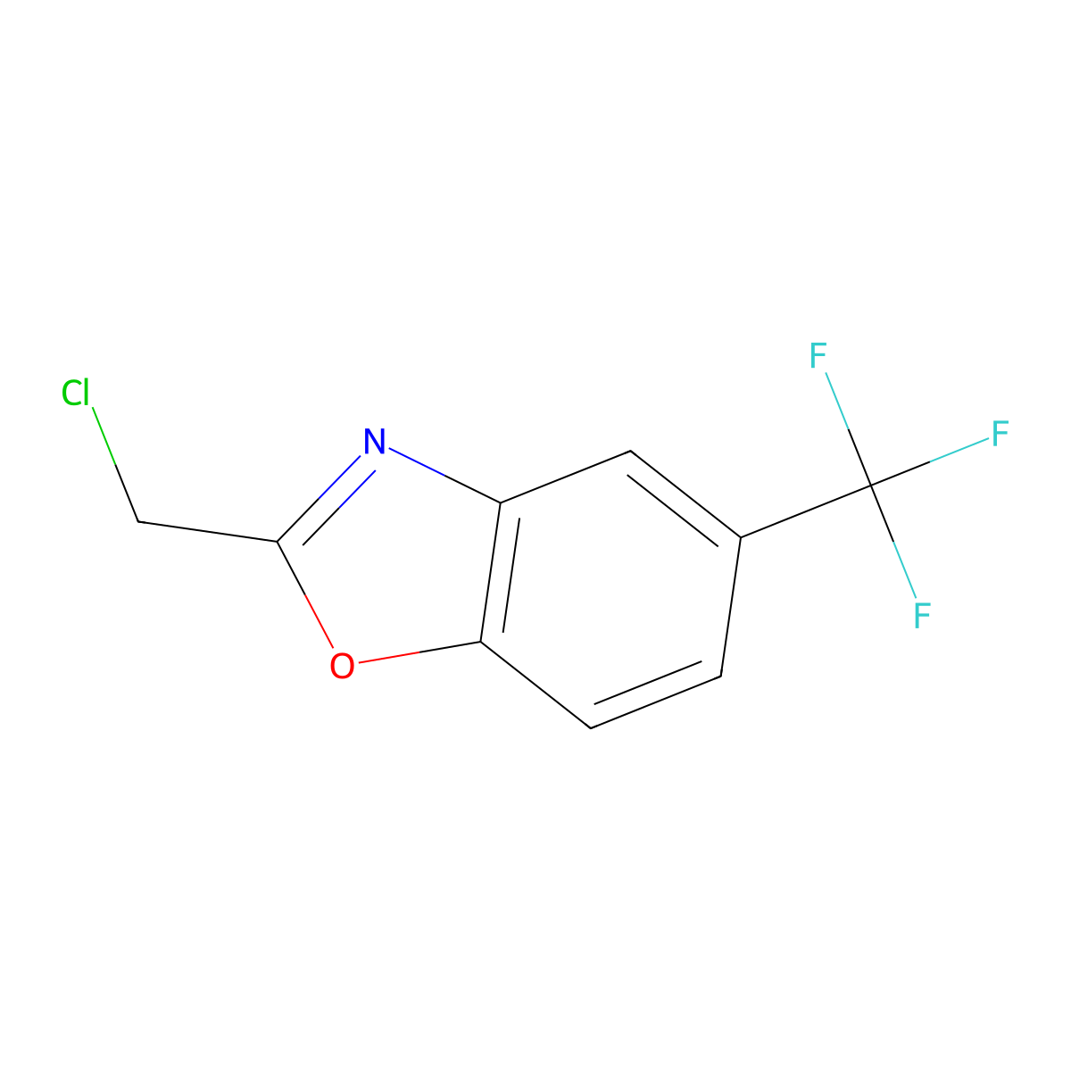 2-(Chloromethyl)-5-(trifluoromethyl)-1,3-benzoxazole molecular structure, CAS 131337-75-2