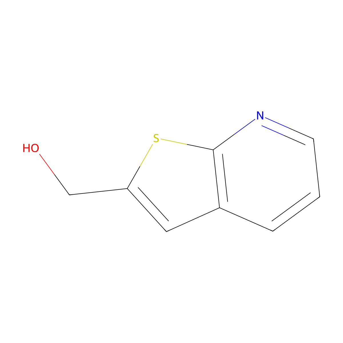 Thieno[2,3-b]pyridin-2-ylmethanol molecular structure, CAS 131337-81-0