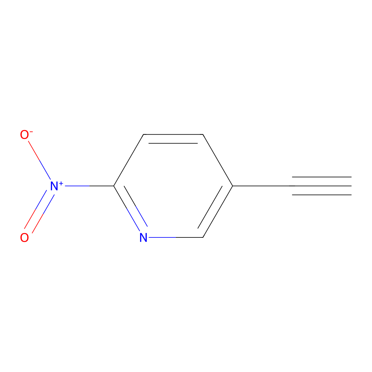 5-Ethynyl-2-nitropyridine molecular structure, CAS 1313371-90-2
