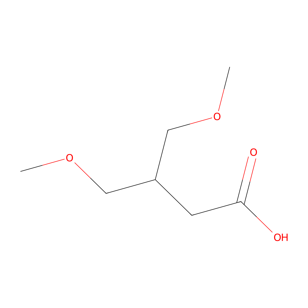 4-Methoxy-3-(methoxymethyl)butanoicacid molecular structure, CAS 1313372-42-7