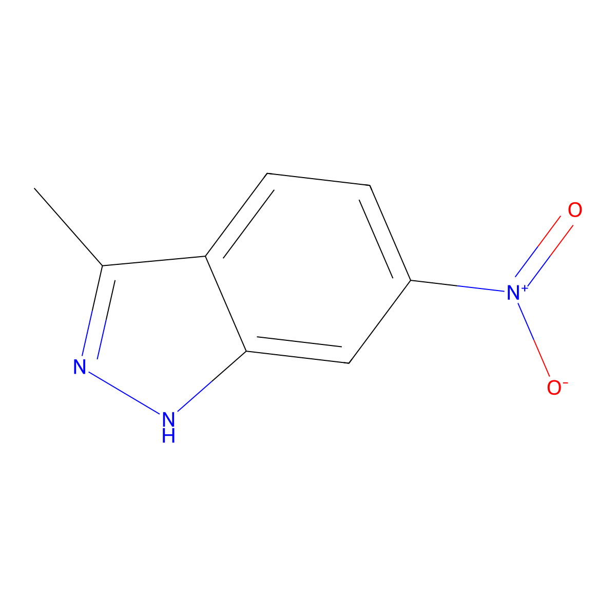 3-Methyl-6-nitro-1H-indazole molecular structure, CAS 1313372-75-6
