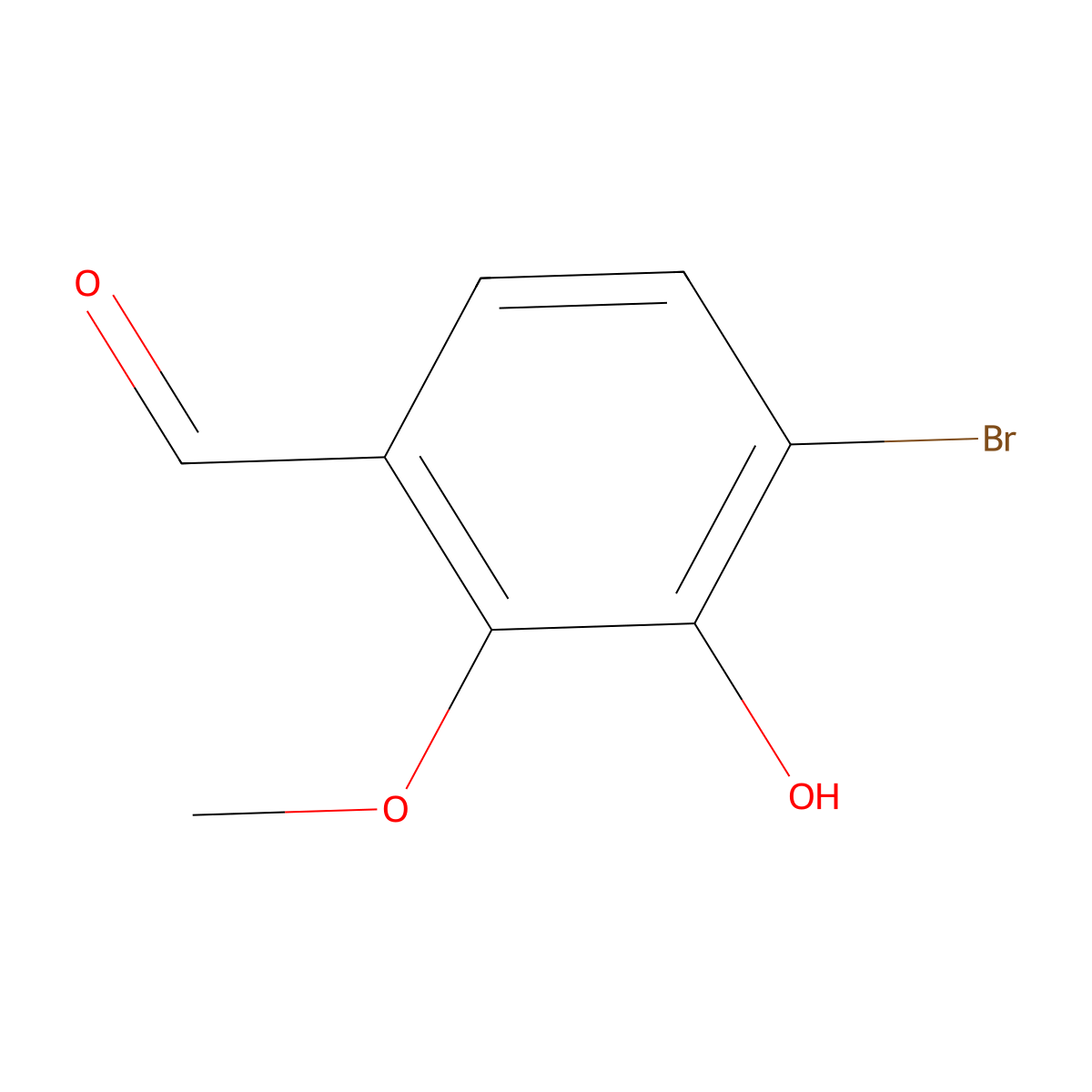 4-Bromo-3-hydroxy-2-methoxybenzaldehyde molecular structure, CAS 1313390-32-7