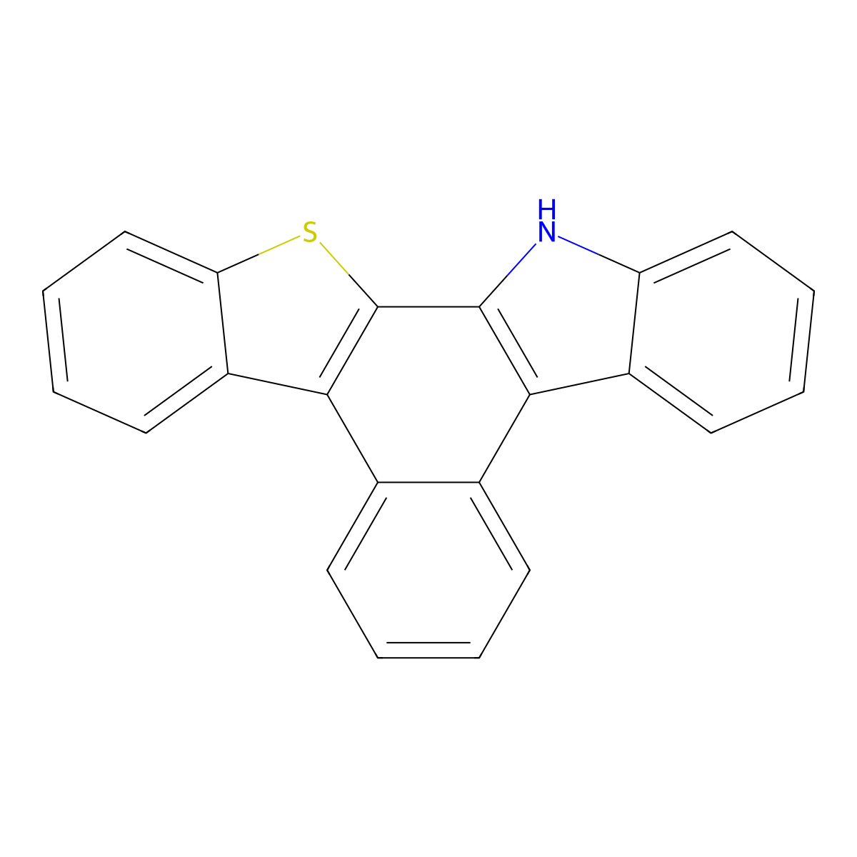 14H-Benzo[c]benzo[4,5]thieno[2,3-a]carbazole molecular structure, CAS 1313395-18-4
