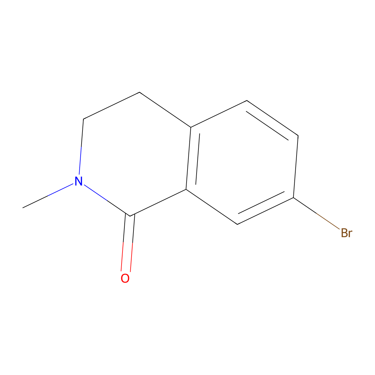 7-Bromo-2-methyl-3,4-dihydroisoquinolin-1(2H)-one molecular structure, CAS 1313399-68-6