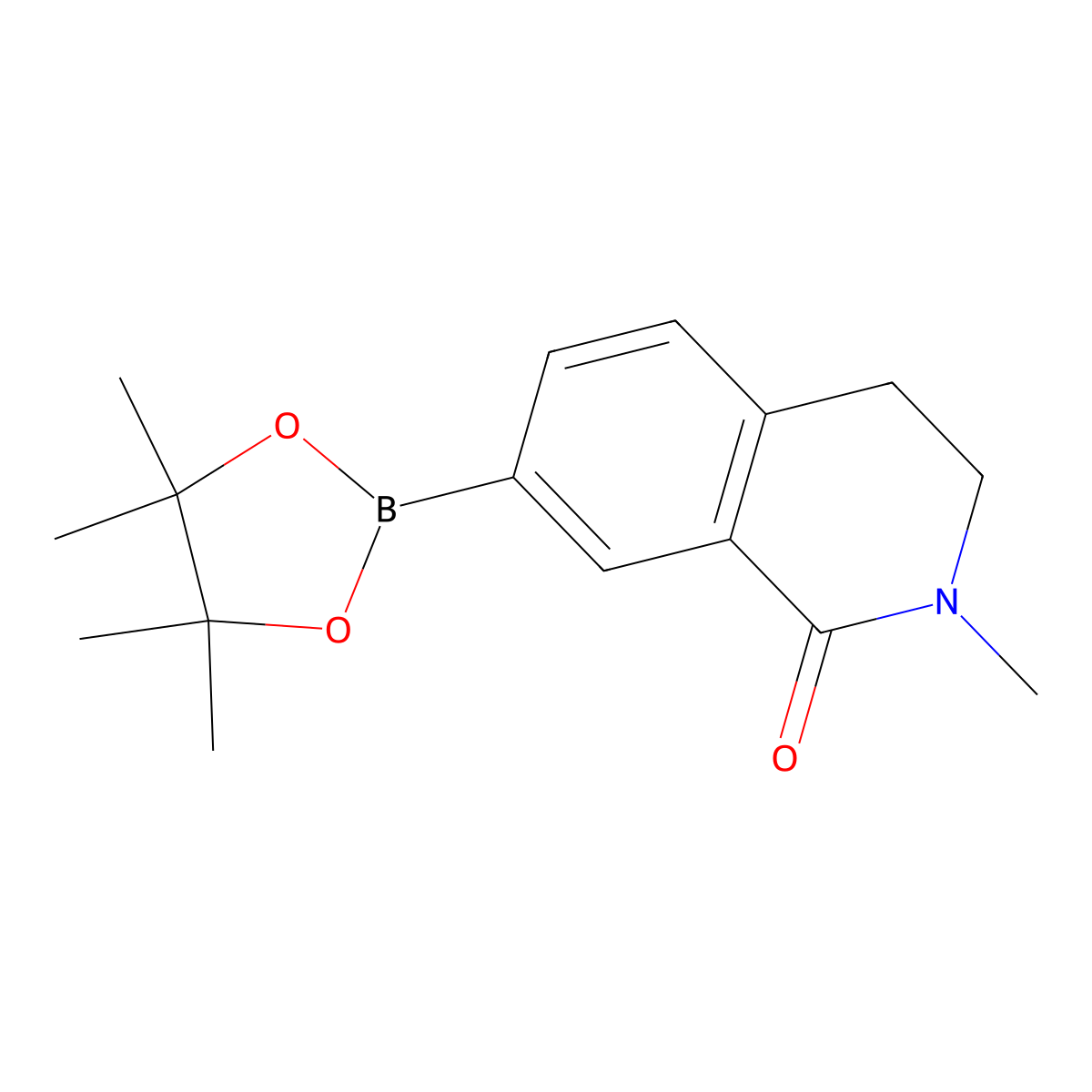 2-methyl-7-(4,4,5,5-tetramethyl-1,3,2-dioxaborolan-2-yl)-3,4-dihydroisoquinolin-1(2H)-one molecular structure, CAS 1313399-69-7