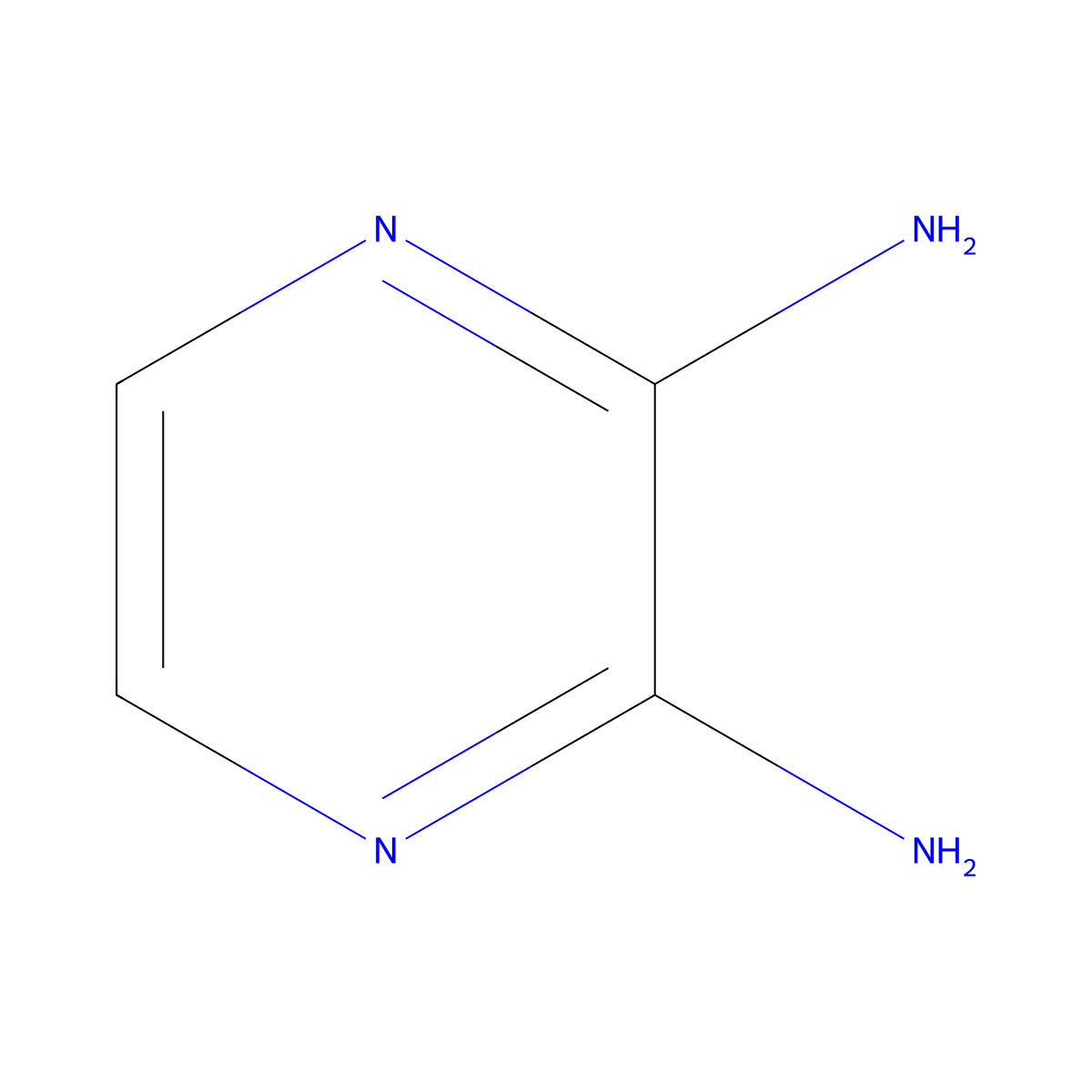 Pyrazine-2,3-diamine molecular structure, CAS 13134-31-1