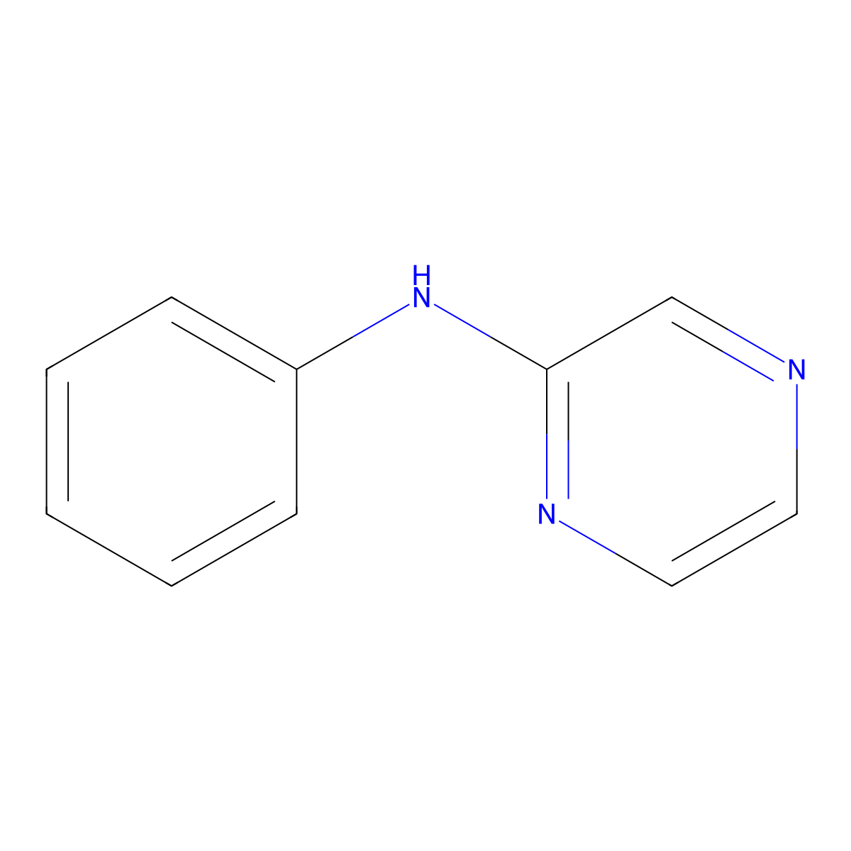 N-phenylpyrazin-2-amine molecular structure, CAS 13134-34-4