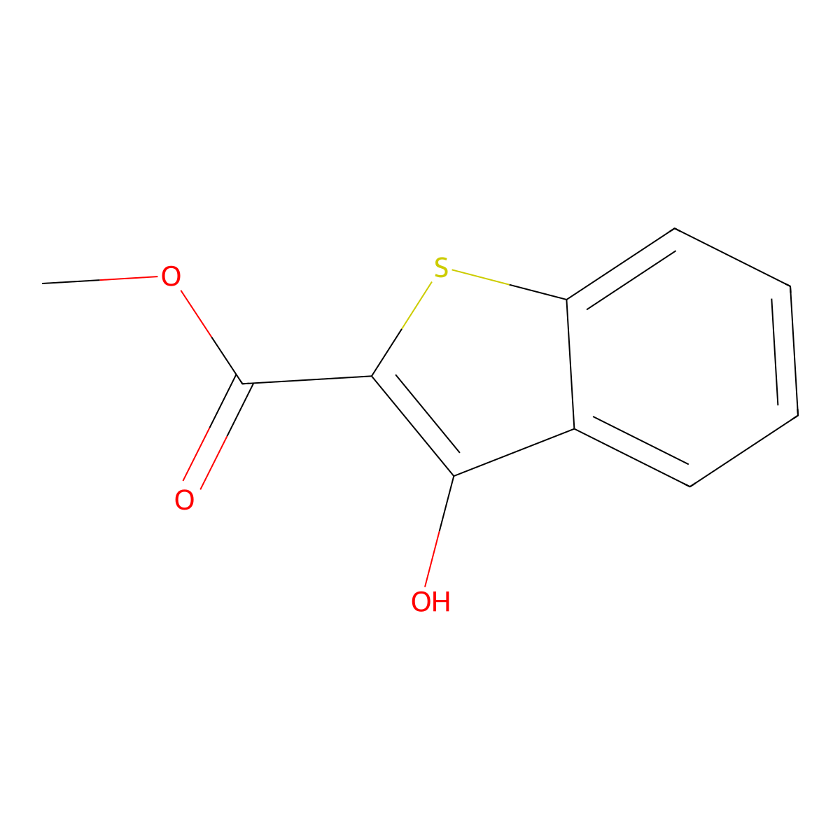 Methyl 3-hydroxybenzo[b]thiophene-3-carboxylate molecular structure, CAS 13134-76-4