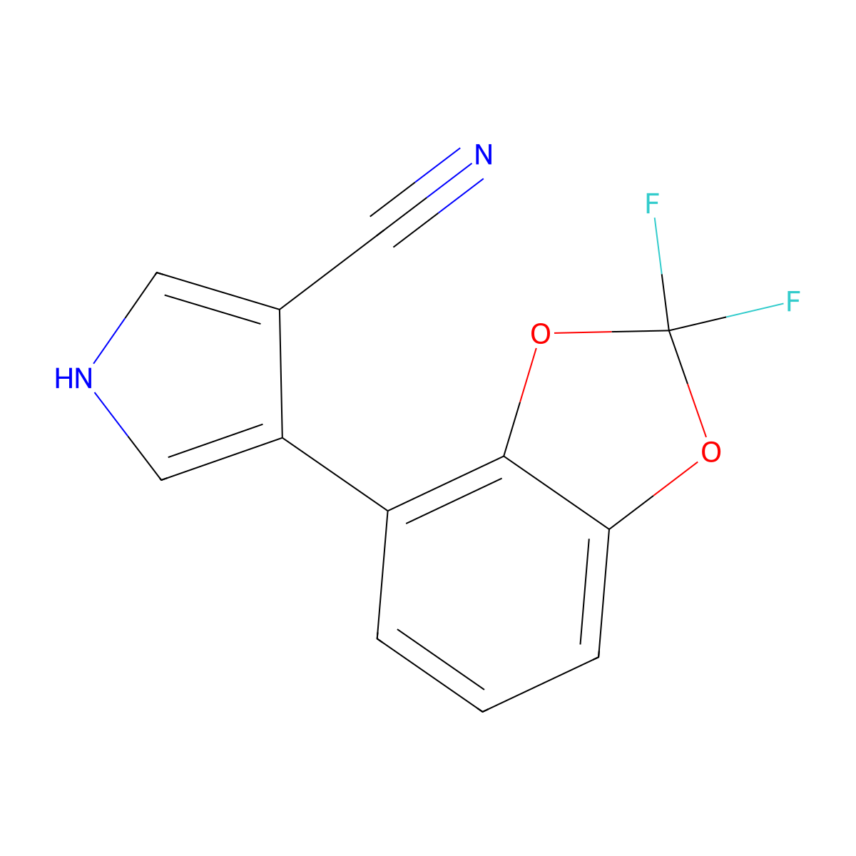 Fludioxonil molecular structure, CAS 131341-86-1