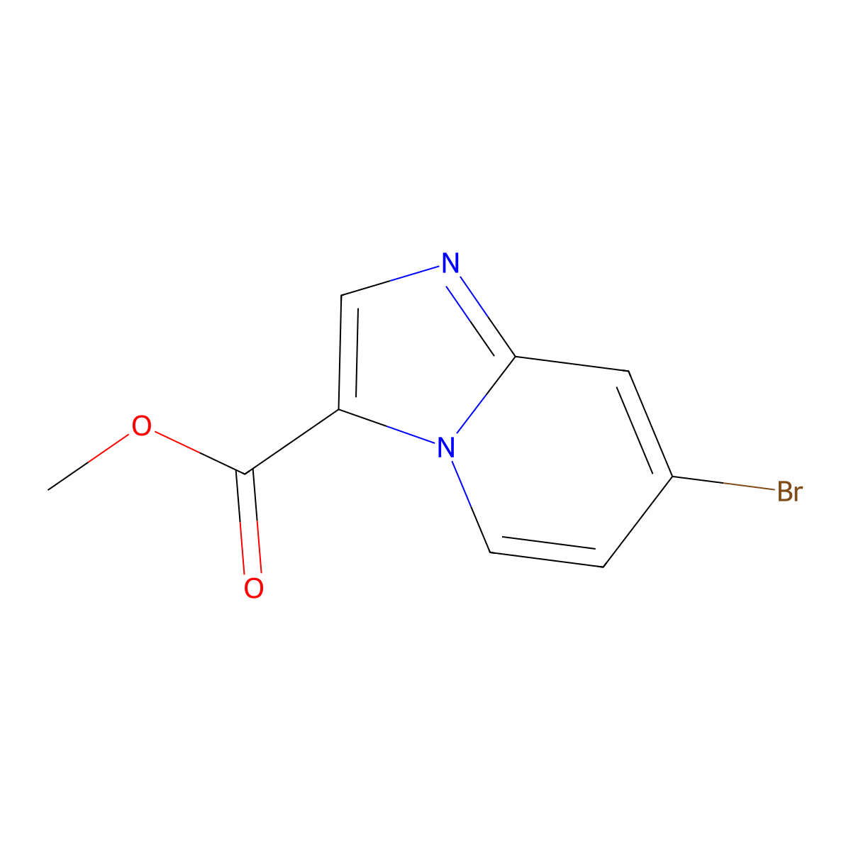 Methyl 7-bromoimidazo[1,2-a]pyridine-3-carboxylate molecular structure, CAS 1313410-86-4
