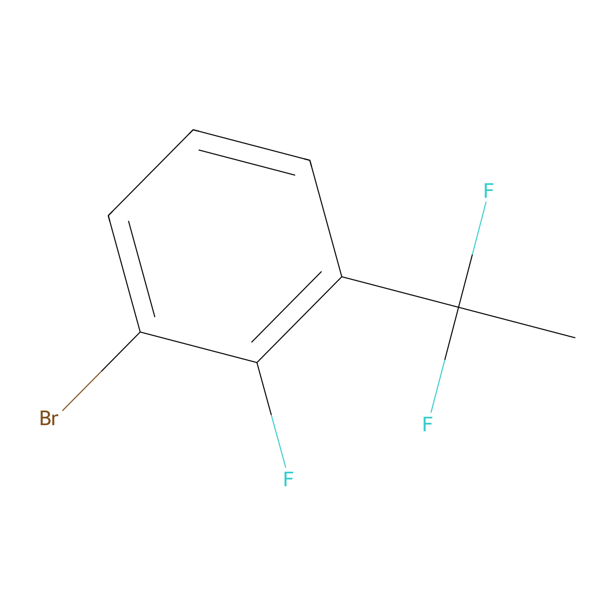 1-Bromo-3-(1,1-difluoroethyl)-2-fluorobenzene molecular structure, CAS 1313426-10-6