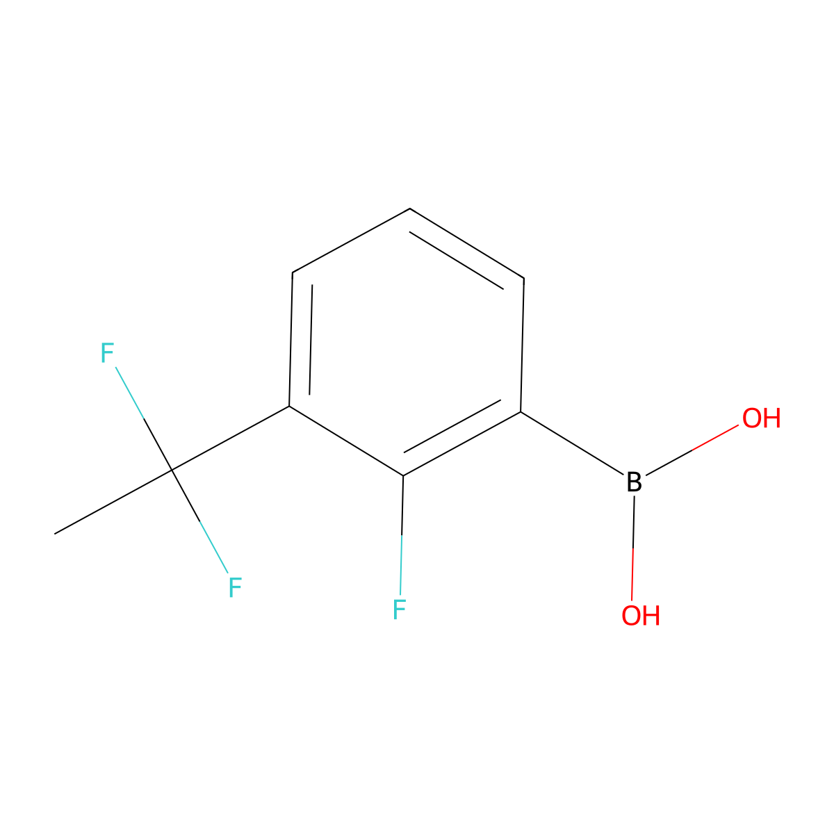 [3-(1,1-Difluoroethyl)-2-fluoro-phenyl]boronic acid molecular structure, CAS 1313426-12-8