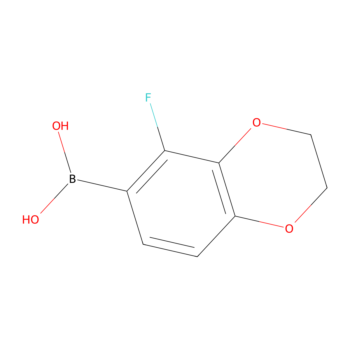 (5-Fluoro-2,3-dihydrobenzo[b][1,4]dioxin-6-yl)boronic acid molecular structure, CAS 1313426-14-0
