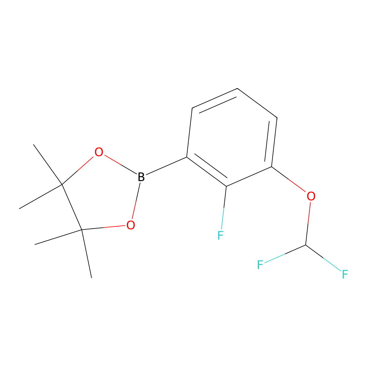 2-(3-(Difluoromethoxy)-2-fluorophenyl)-4,4,5,5-tetramethyl-1,3,2-dioxaborolane molecular structure, CAS 1313426-18-4