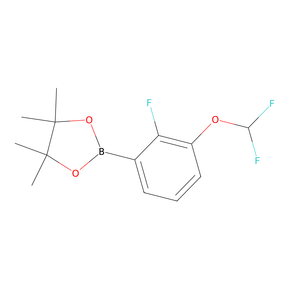 2-(3-(Difluoromethoxy)-2-fluorophenyl)-4,4,5,5-tetramethyl-1,3,2-dioxaborolane molecular structure, CAS 1313426-18-4