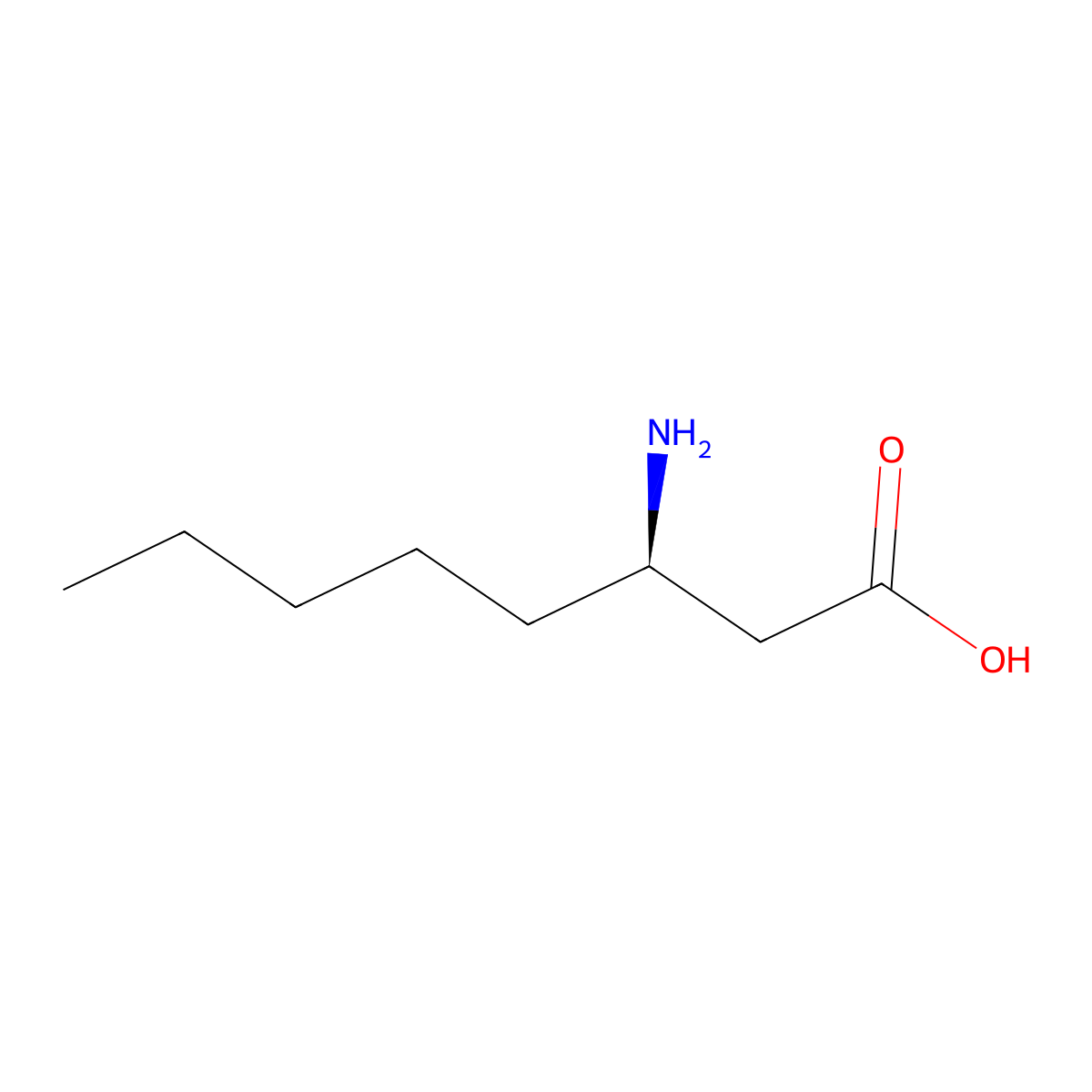 (R)-3-Aminooctanoic acid molecular structure, CAS 131347-77-8