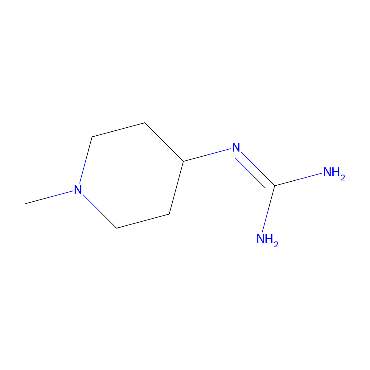 1-(1-Methylpiperidin-4-yl)guanidine molecular structure, CAS 1313488-45-7