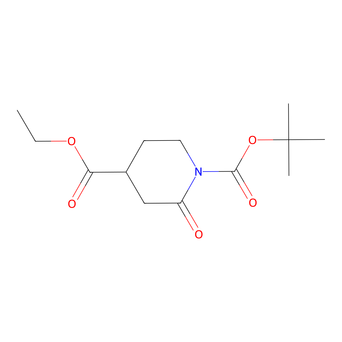 Ethyl 1-Boc-2-oxopiperidine-4-carboxylate molecular structure, CAS 1313498-26-8