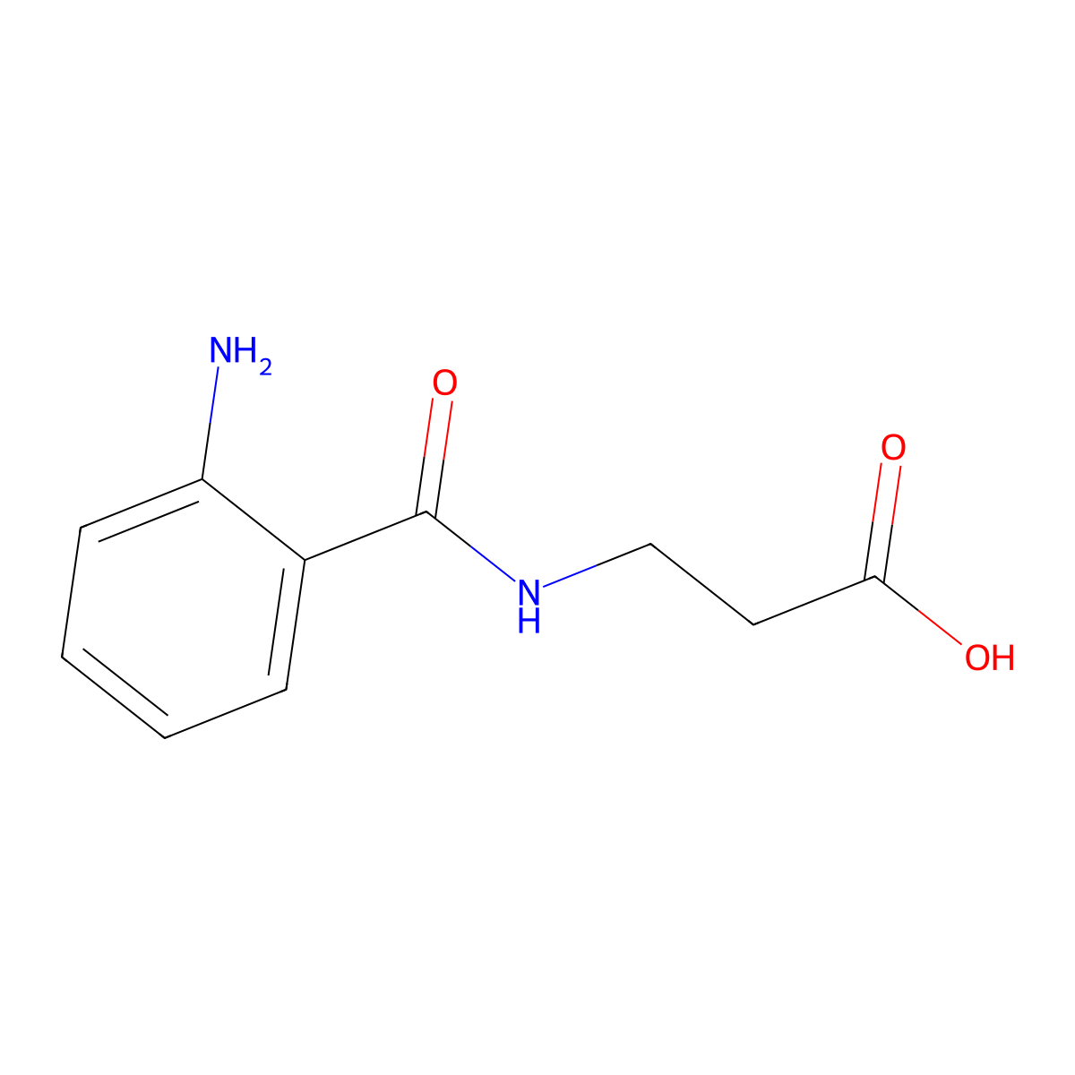 3-(2-Aminobenzamido)propanoic acid molecular structure, CAS 13135-92-7