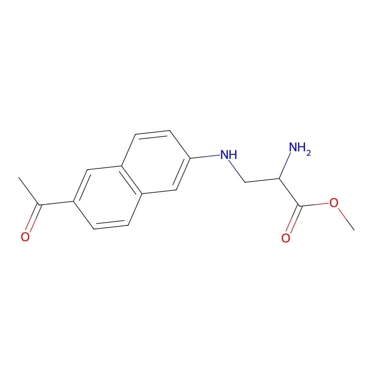 (S)-Methyl 3-((6-acetylnaphthalen-2-yl)amino)-2-aminopropanoate molecular structure, CAS 1313516-30-1