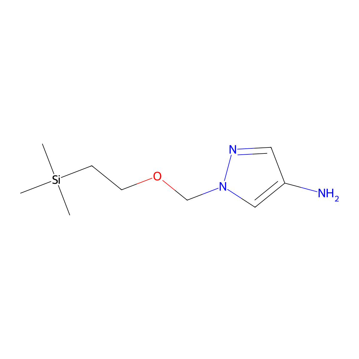 1-((2-(Trimethylsilyl)ethoxy)methyl)-1H-pyrazol-4-amine molecular structure, CAS 1313520-72-7