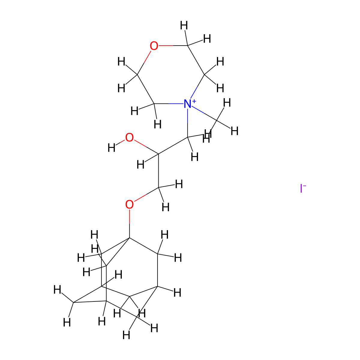 4-[3-(Adamantan-1-yloxy)-2-hydroxypropyl]-4-methylmorpholin-4-ium iodide molecular structure, CAS 1313527-16-0