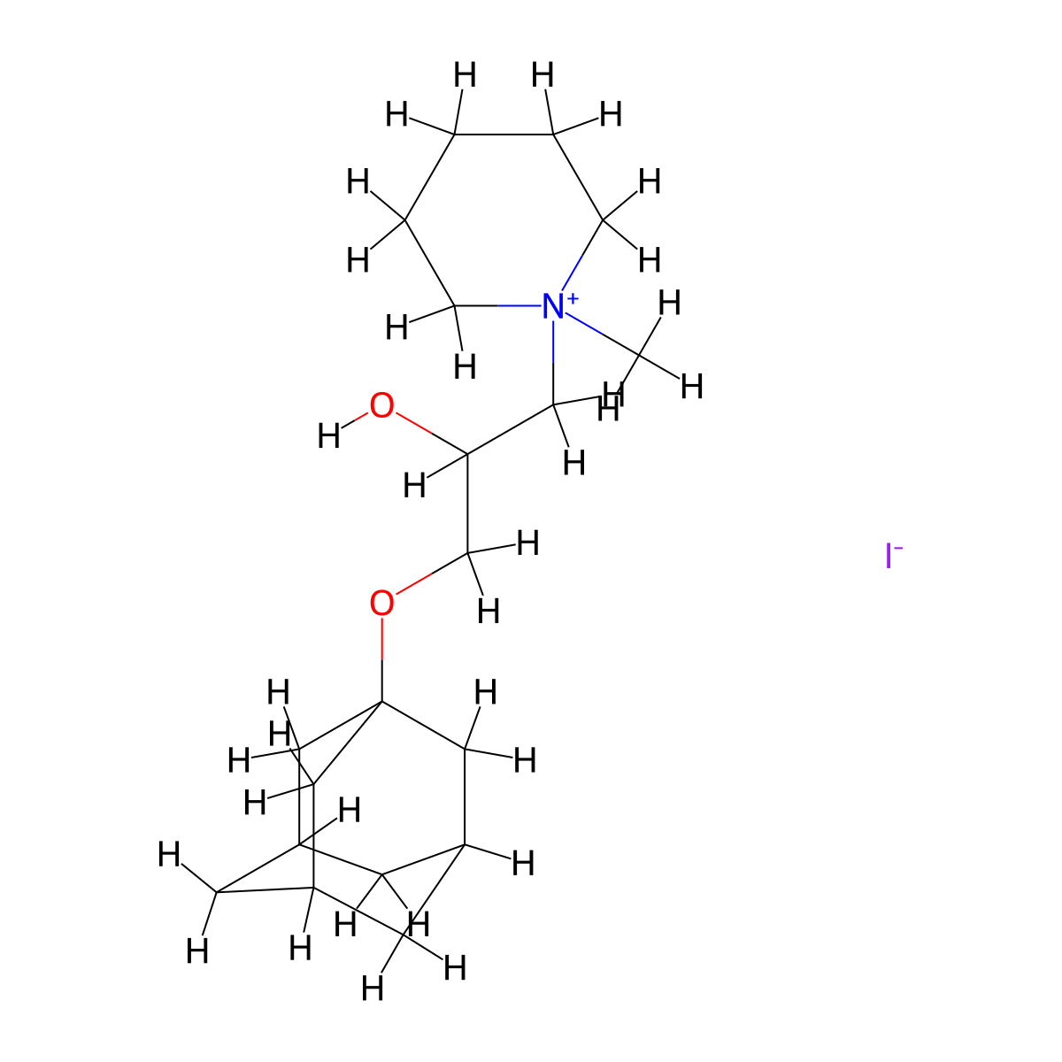 1-[3-(Adamantan-1-yloxy)-2-hydroxypropyl]-1-methylpiperidin-1-ium iodide molecular structure, CAS 1313527-17-1