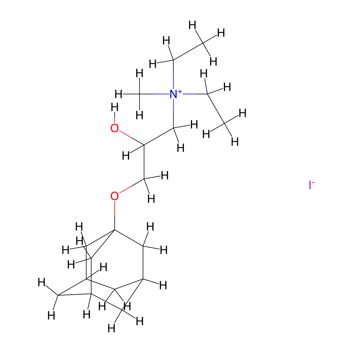 [3-(Adamantan-1-yloxy)-2-hydroxypropyl]diethylmethylazanium iodide molecular structure, CAS 1313527-18-2