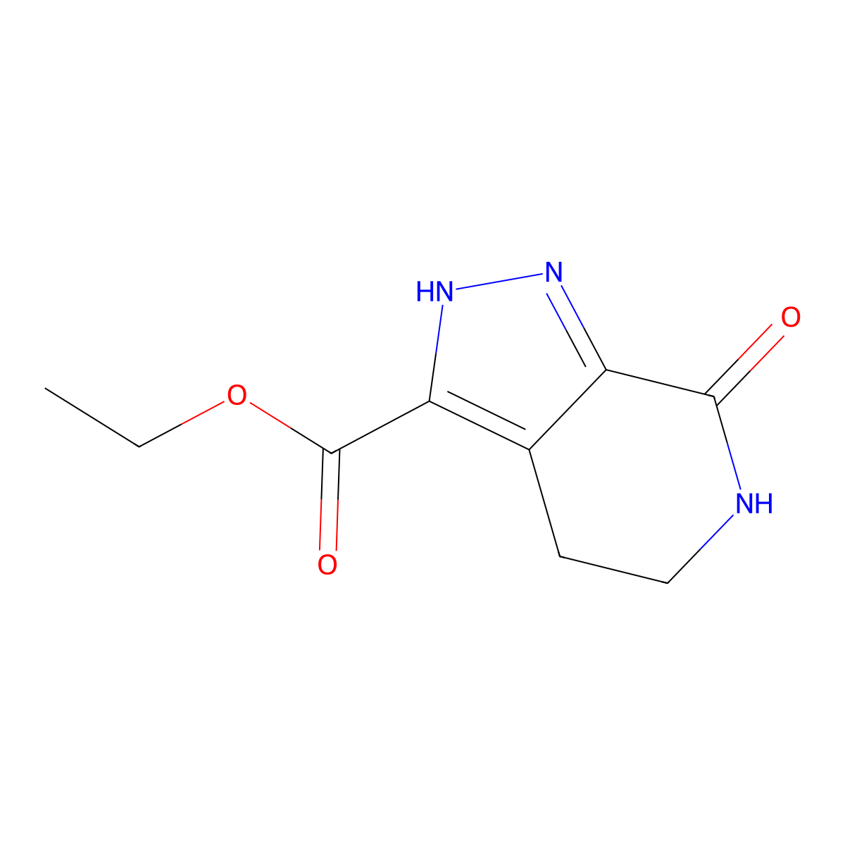 Ethyl 7-oxo-4,5,6,7-tetrahydro-2H-pyrazolo[3,4-C]pyridine-3-carboxylate molecular structure, CAS 1313532-55-6